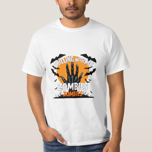 Camiseta Zombie Assustadora - Refrigerindo Comigo  (Frente)