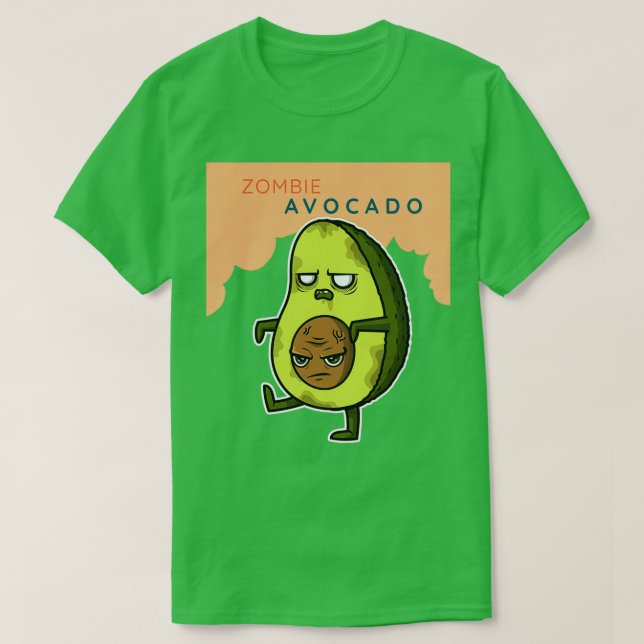 Camiseta Zombie Avocado 1 (Frente do Design)