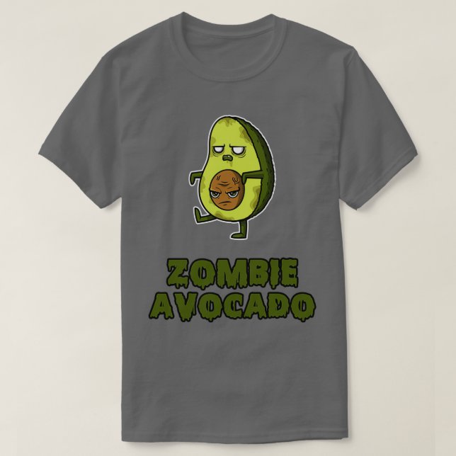 Camiseta Zombie Avocado Halloween (Frente do Design)