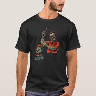 Camiseta Zombie Barber Hair Stylist Halloween