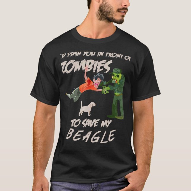 Camiseta Zombie Beagle Cute Zombie (Frente)