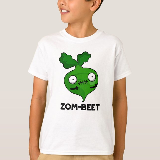 Camiseta Zombie Beet Pun Dia de as Bruxas engraçado Zombie (Frente)