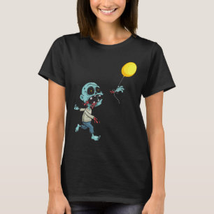 Camiseta Zombie Birthday Balloon - Engraçada Zombie Kids A