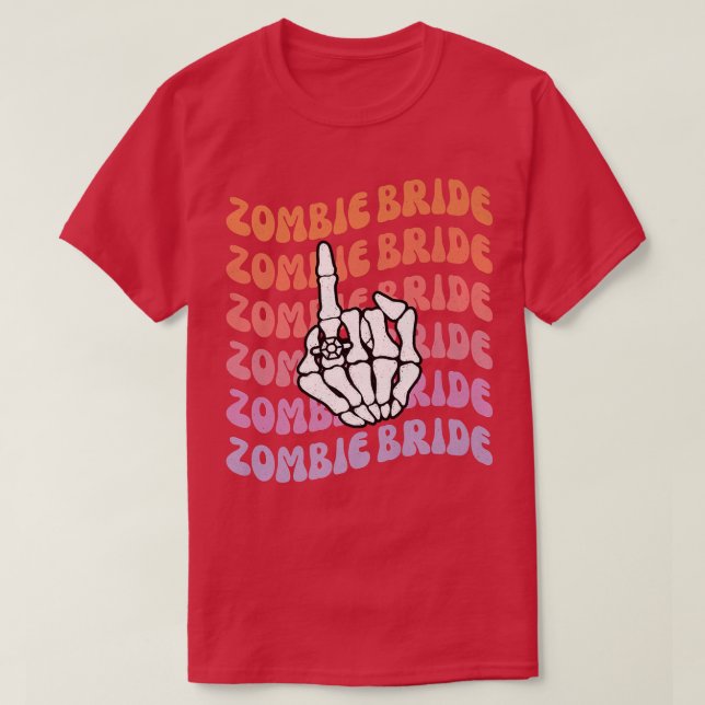 Camiseta Zombie Bride Til Death Nos Party Bachelorette (Frente do Design)