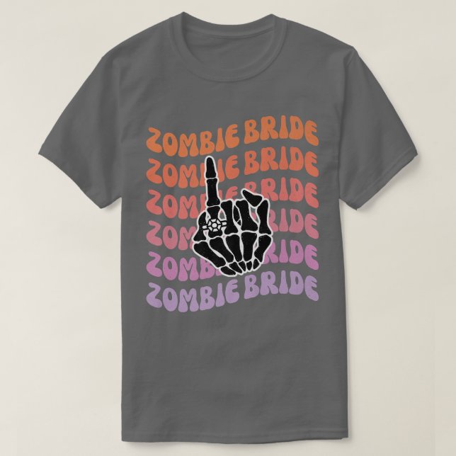 Camiseta Zombie Bride Til Death Nos Party Bachelorette Pa (Frente do Design)