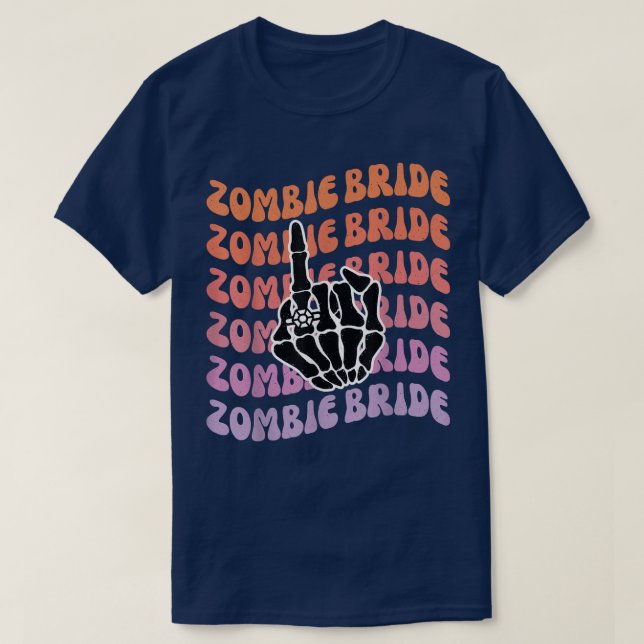 Camiseta Zombie Bride Til Death Nos Party Bachelorette Pa (Frente do Design)