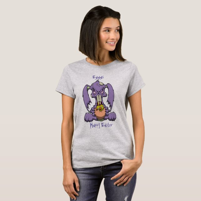 Camiseta Zombie Bunny ama Egggs (Frente Completa)
