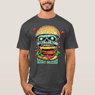 Camiseta Zombie Burger Morre Delicioso