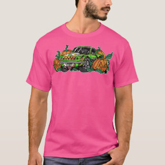 Camiseta Zombie Car Preguiçoso Figurino de Halloween Assust