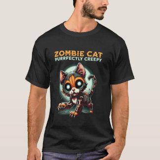 Camiseta Zombie Cat Puramente Cansada
