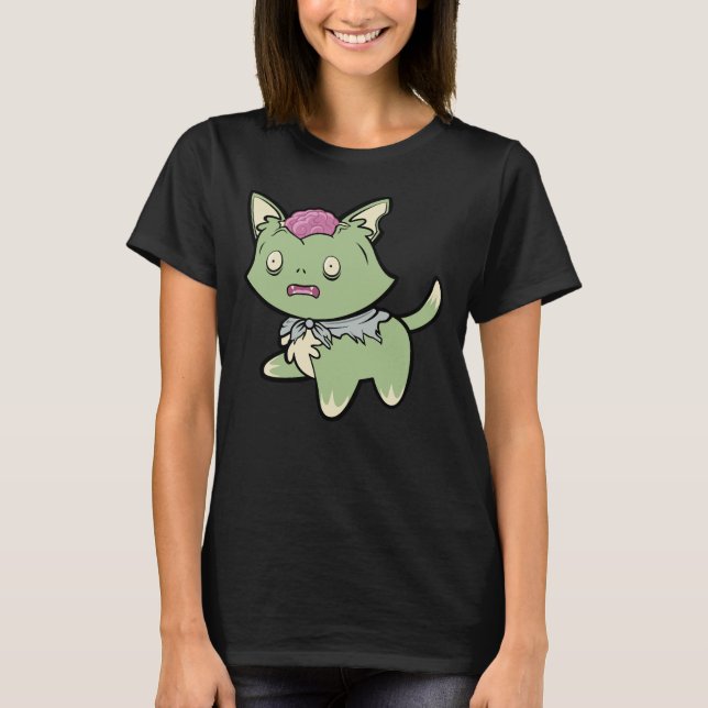 Camiseta Zombie Cat T-Shirt (Frente)