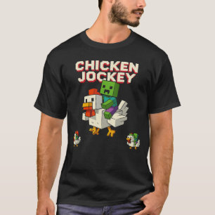 Camiseta Zombie Chicken Zombie Jockey Pixel Funny Gamer