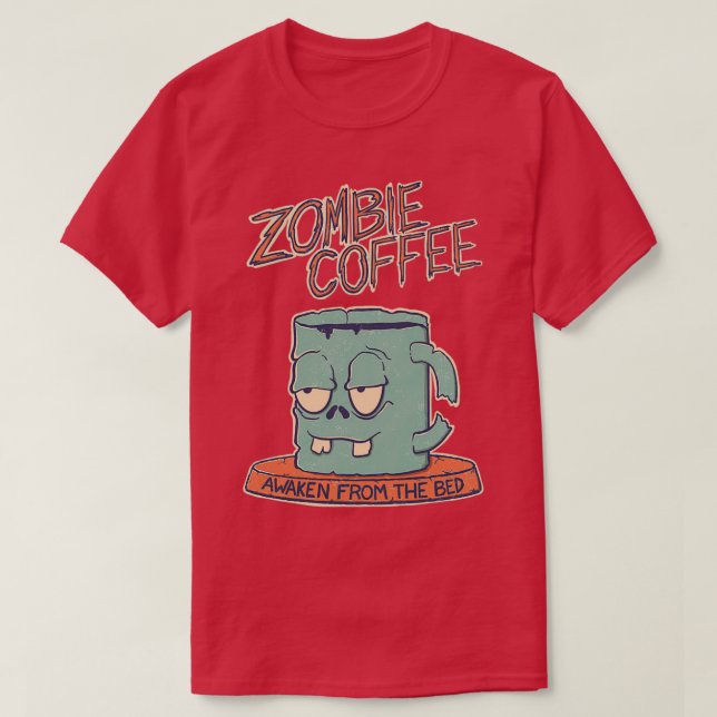 Camiseta Zombie Coffee (Frente do Design)