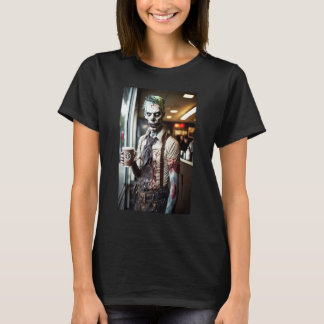 Camiseta Zombie Coffee Barista   Zombies In Everyday Life S