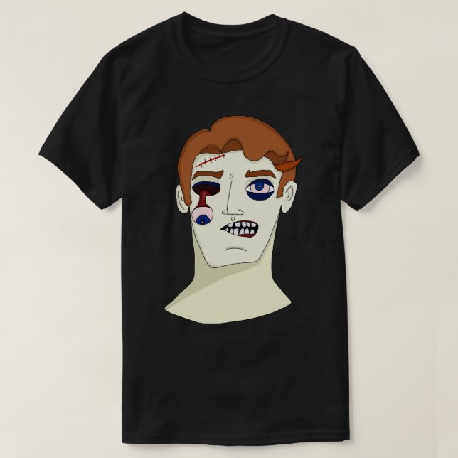 Camiseta Zombie com gota de olho (Frente do Design)