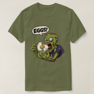 Camiseta Zombie comendo ovo
