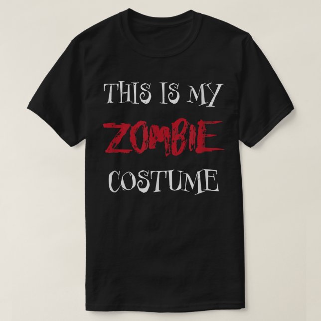 Camiseta Zombie Costume Para Halloween 6925 (Frente do Design)