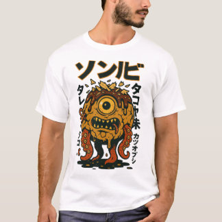 Camiseta Zombie Cyclops Octopus - Monstro Assustador Tentác