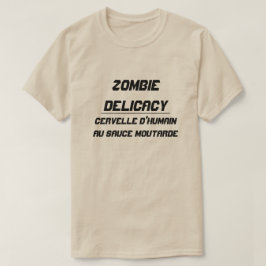 Camiseta Zombie Delicacy O cérebro humano com molho de most