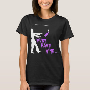 Camiseta Zombie Deve Ter Vinho