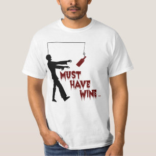Camiseta Zombie Deve Ter Vinho