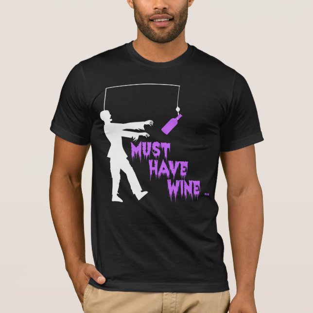 Camiseta Zombie Deve Ter Vinho (Frente)