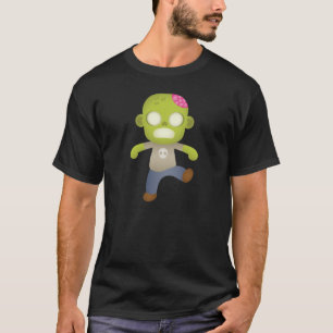 Camiseta Zombie do Cartoon Bonito