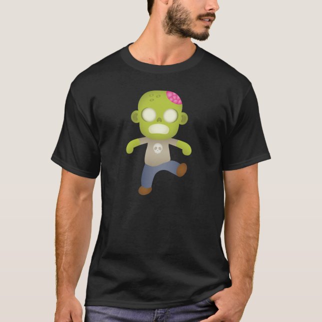 Camiseta Zombie do Cartoon Bonito (Frente)