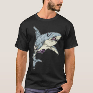 Camiseta Zombie do Dia das Bruxas de Tubarão