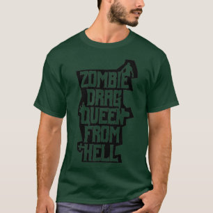 Camiseta Zombie Drag Queen Do Inferno Engraçado Gay Horror
