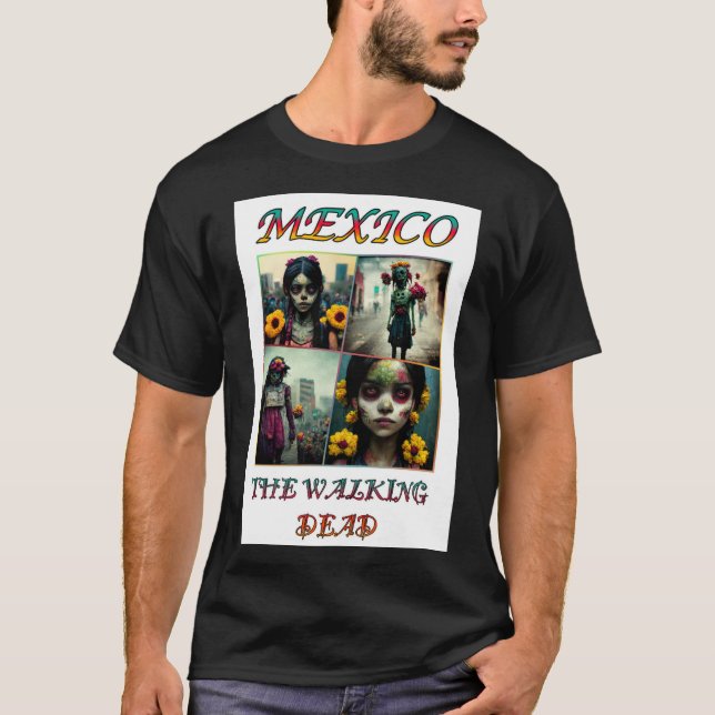 Camiseta Zombie é o morto ambulante no México (Frente)