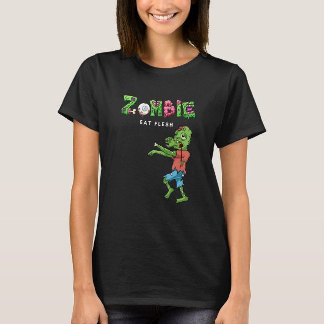 Camiseta Zombie Eat Flesh (Frente)