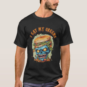 Camiseta Zombie Engraçado Eu Comi Meu Monstro De Plantas Do