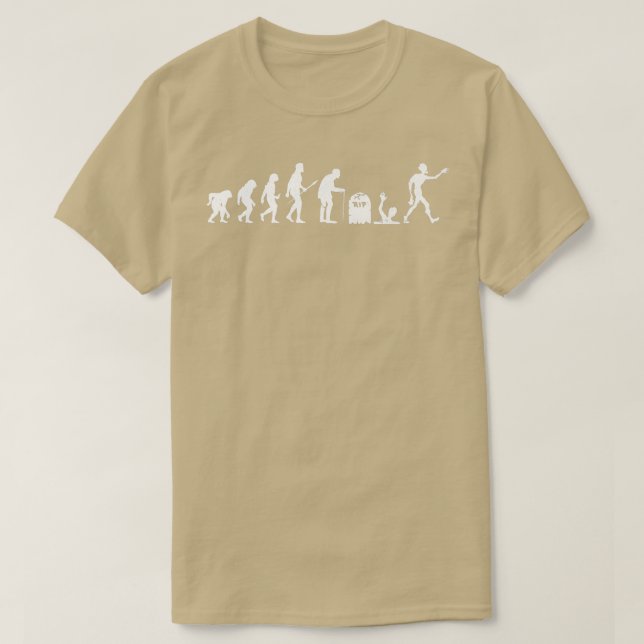 Camiseta Zombie Evolution Engraçado Evolução Humana Hallowe (Frente do Design)