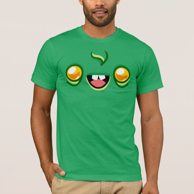 Camiseta Zombie Face - Happy Jump Bella+Canvas Green (Frente)