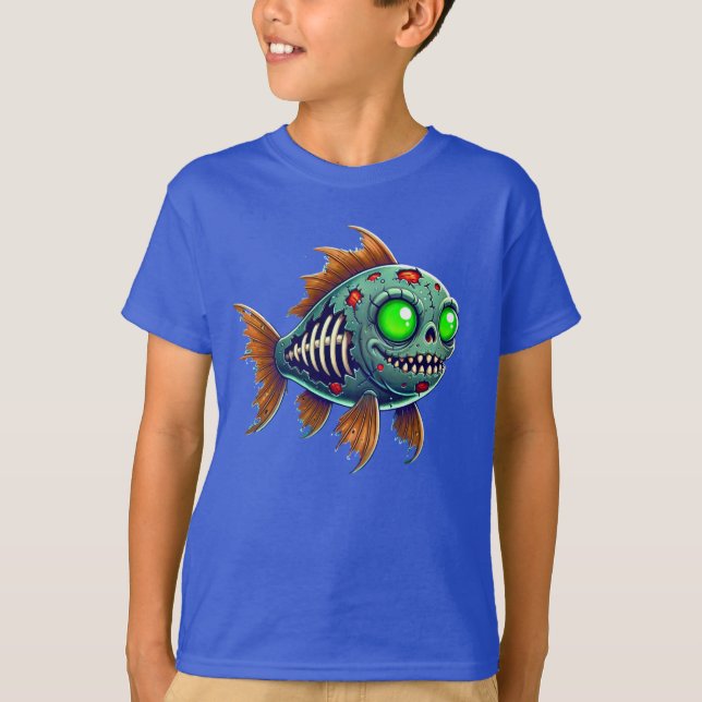 Camiseta Zombie Fish Frenzy (Frente)