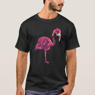 Camiseta Zombie Flamingo Spooky Creepy Halloween Costume Wo