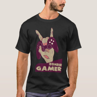 Camiseta zombie gamer hand of grab with controller gaming c