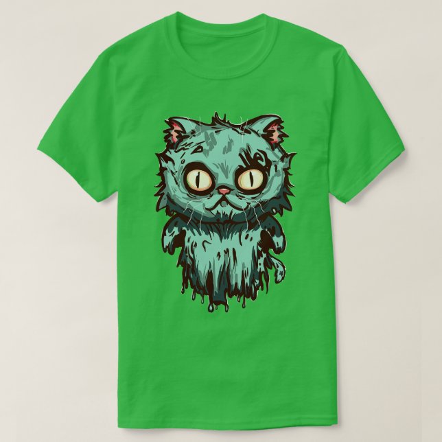 Camiseta Zombie Ghost Cat sem texto (Frente do Design)