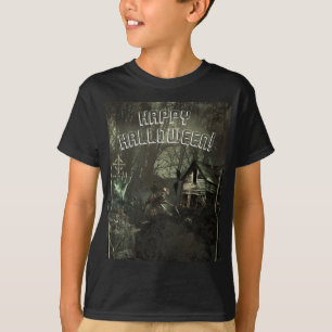 Camiseta Zombie Graveyard Horror Assustador Halloween Perso