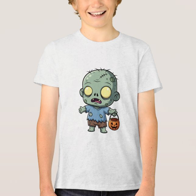 Camiseta Zombie Halloween - Abóbora (Frente)