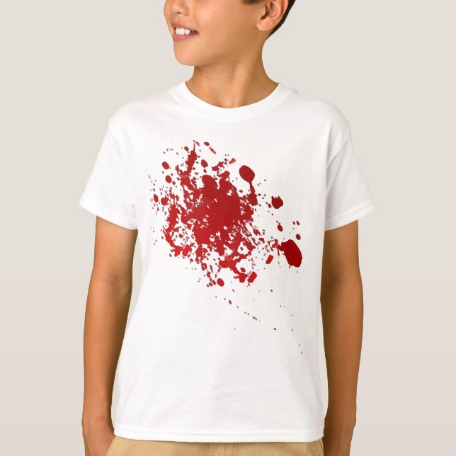 Camiseta Zombie Halloween sangue splatter assustador (Frente)