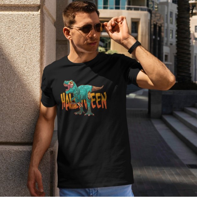 Camiseta Zombie Halloween T Rex (Criador carregado)