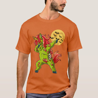 Camiseta Zombie Halloween unicorn Halloween presentes de fa