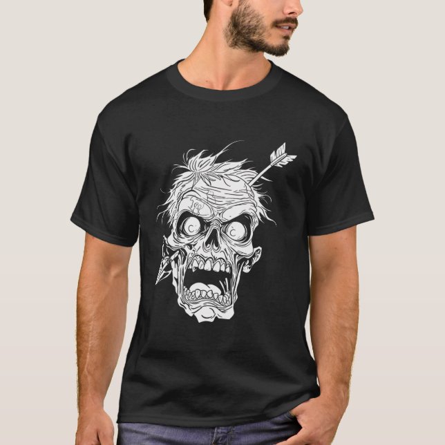 Camiseta Zombie Halloween - Zombie monstro (Frente)