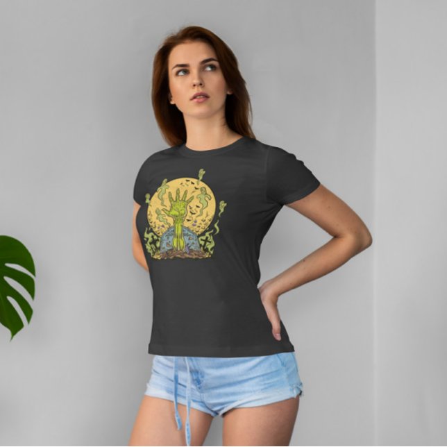 Camiseta Zombie Hand Ghost Graveyard (Criador carregado)