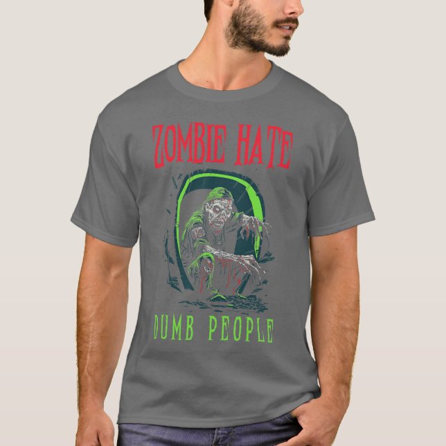 Camiseta Zombie Hate Dump People (Frente)