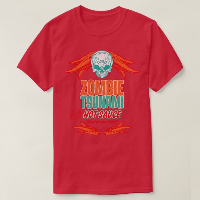 Camiseta Zombie Hot Sauce (Frente do Design)
