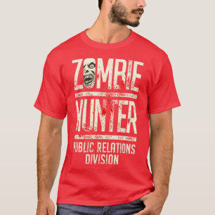 Camiseta Zombie Hunter Dia de as Bruxas engraçado Horror Re