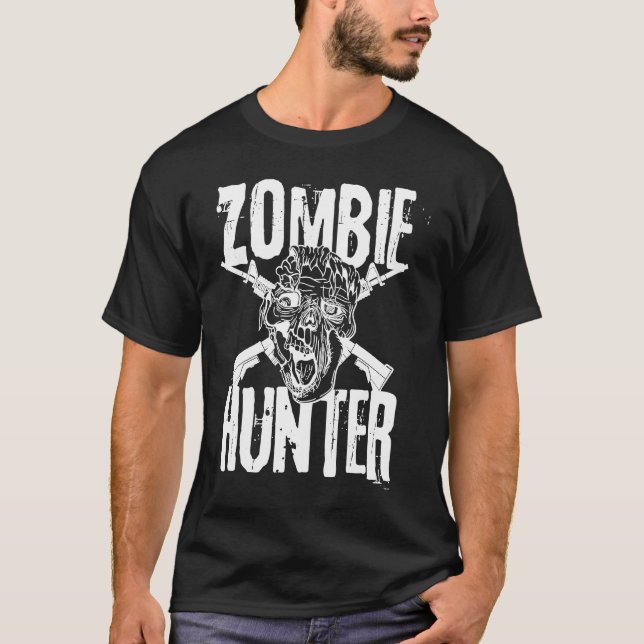Camiseta Zombie Hunter Halloween Costume Idea (Frente)